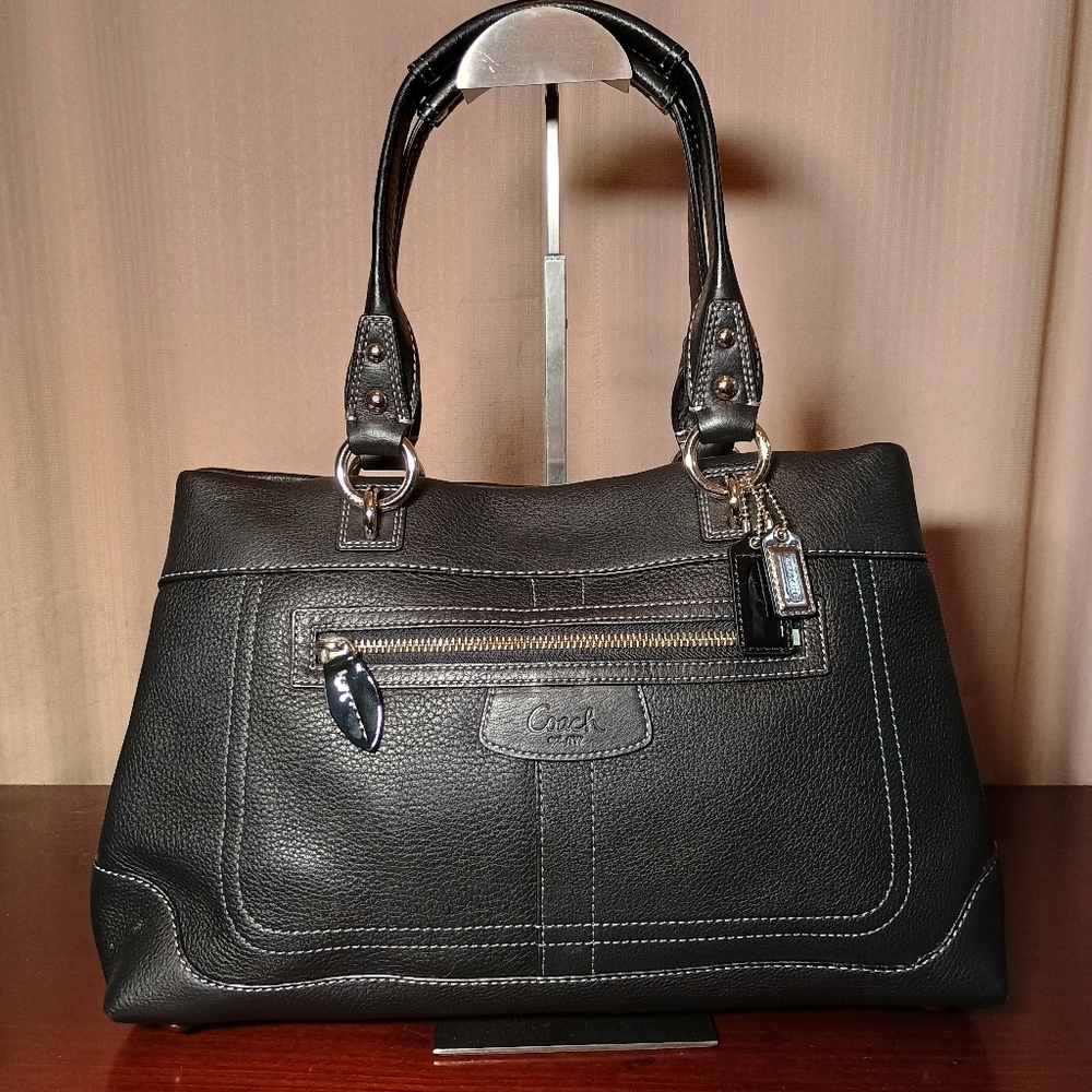 Coach Penelope Pebbled Leather Brown Bag Purse